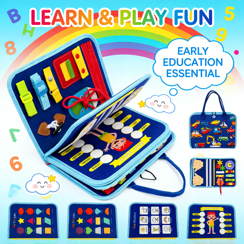 Kids Toys Entertainer - Montessori Busy Board Sensory Toys Educational