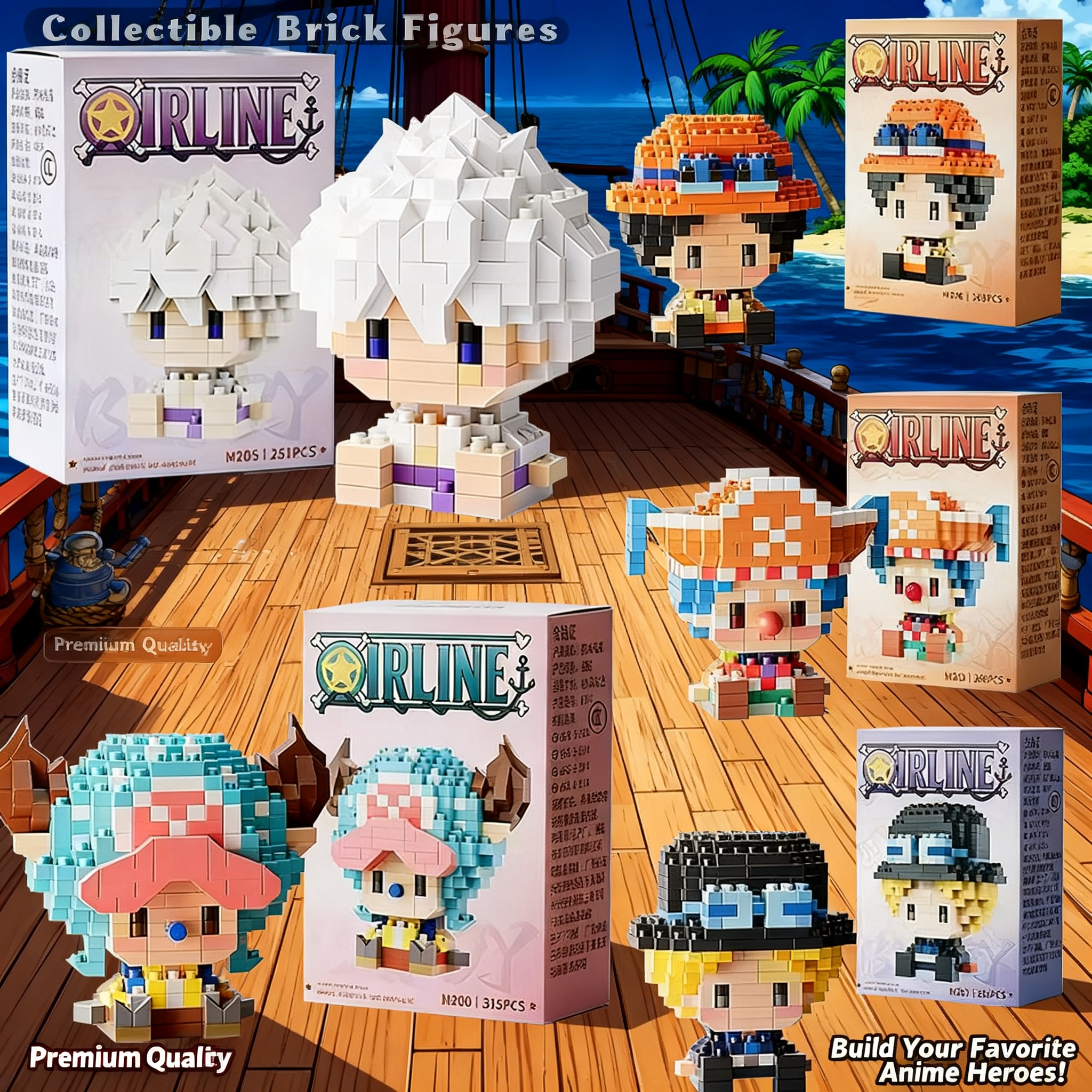 Kids Toys Blocks - One Piece Anime Sun God Nika