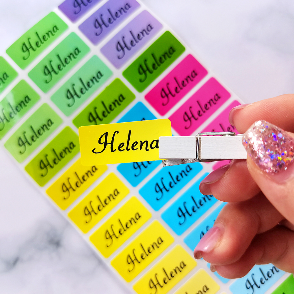 Laser Tag Set Kids - 120pcs 30x13mm Hebrew Names Stickers Children