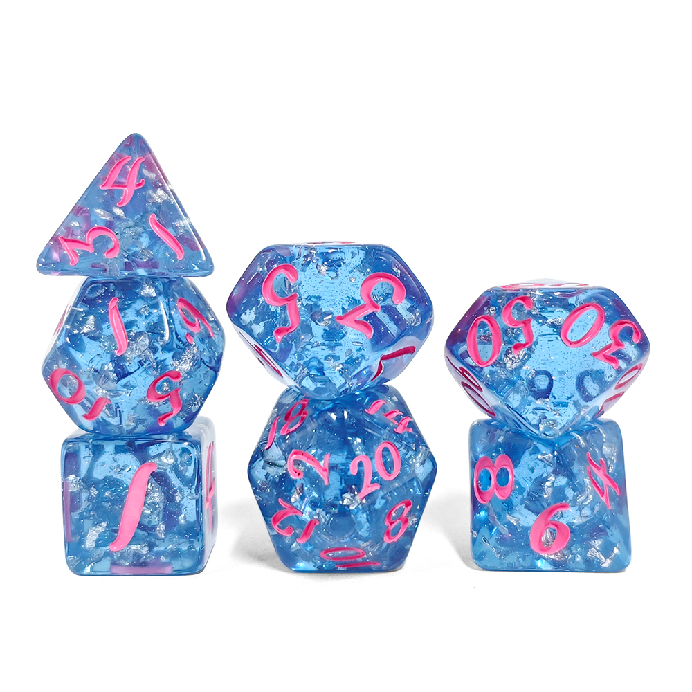 7Pcs/set Blue Color Resin Dice - Kids Toys Entertainer review and price