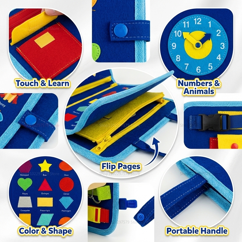 Montessori Busy Board Sensory  - Kids Toys Entertainer review and price