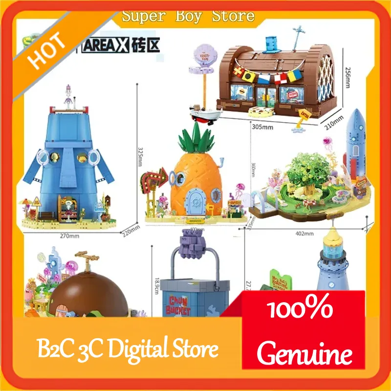 Areax Spongebob Bikini Bottom  - Kids Toys Blocks review and price