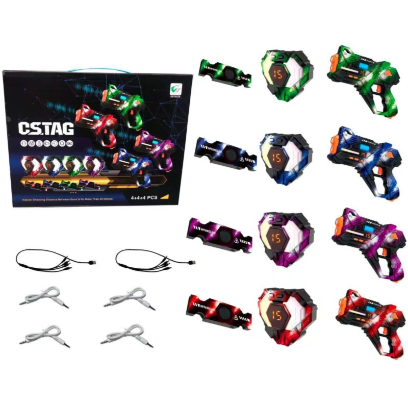 NEW 4x4x4 Laser Tag Guns Set 3 - Laser Tag Set Kids review and price