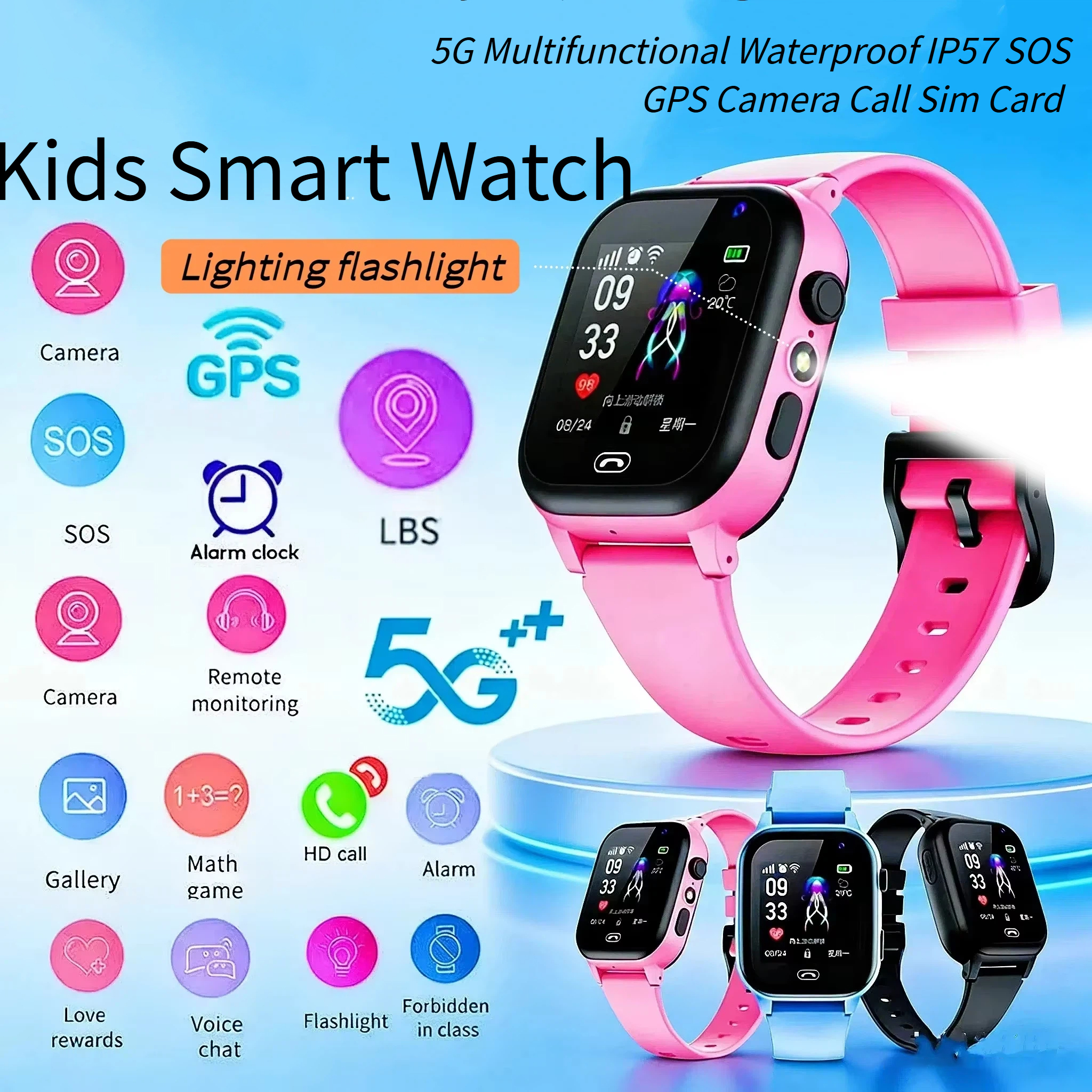 Lenovo Kids Smart Watch 5G GPS - Kids Smartwatch Gps review and price