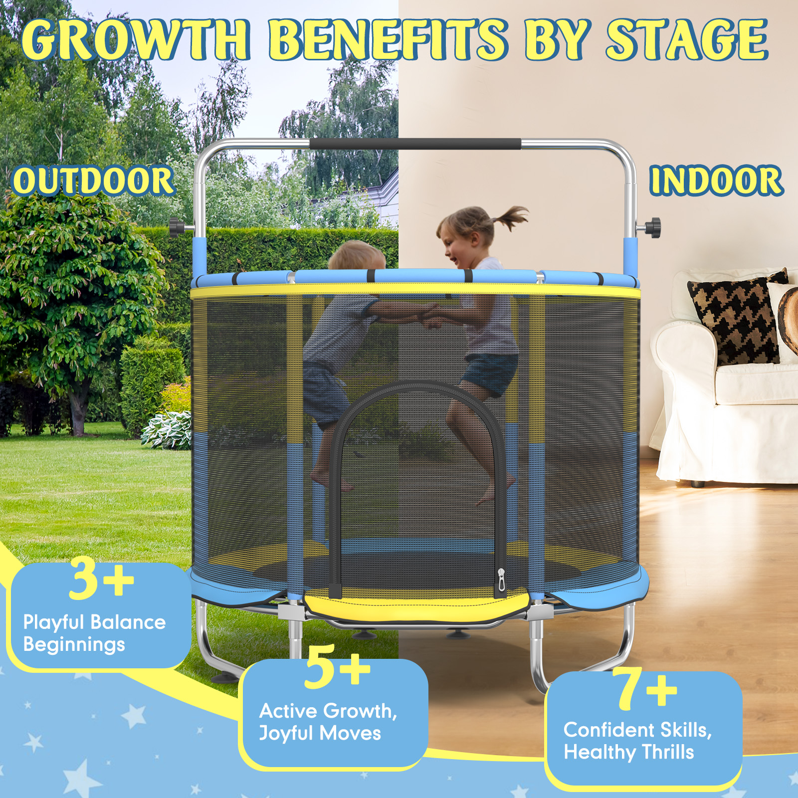 5FT 8-in-1 Toddler Trampoline  - Trampoline Mini Indoor review and price