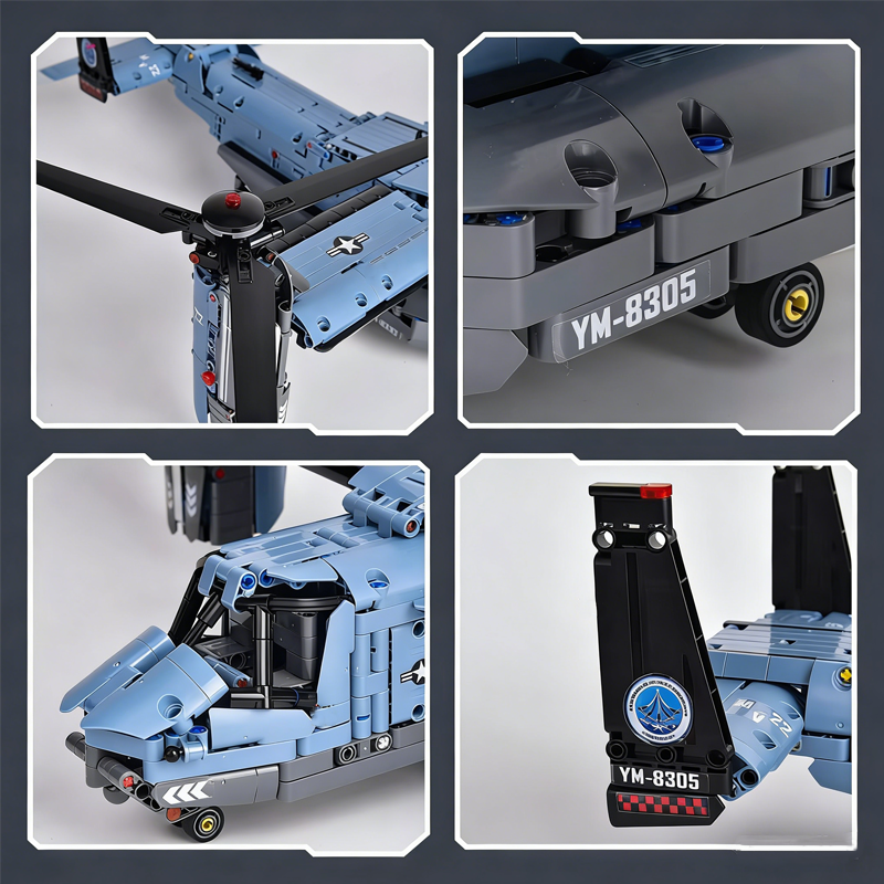 Technology MOC 1389PCS V-22 Ti - Kids Toys Very review and price
