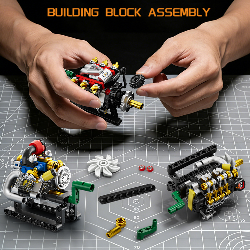 Mini Engine 2/3/4/6/8 Cylinder - Kids Toys Blocks review and price