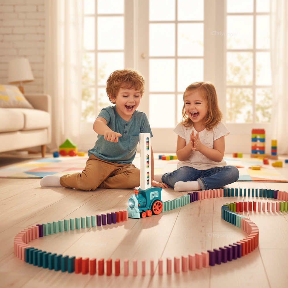 Automatic Domino Train Car Ele - Kids Toys Electric Car review and price