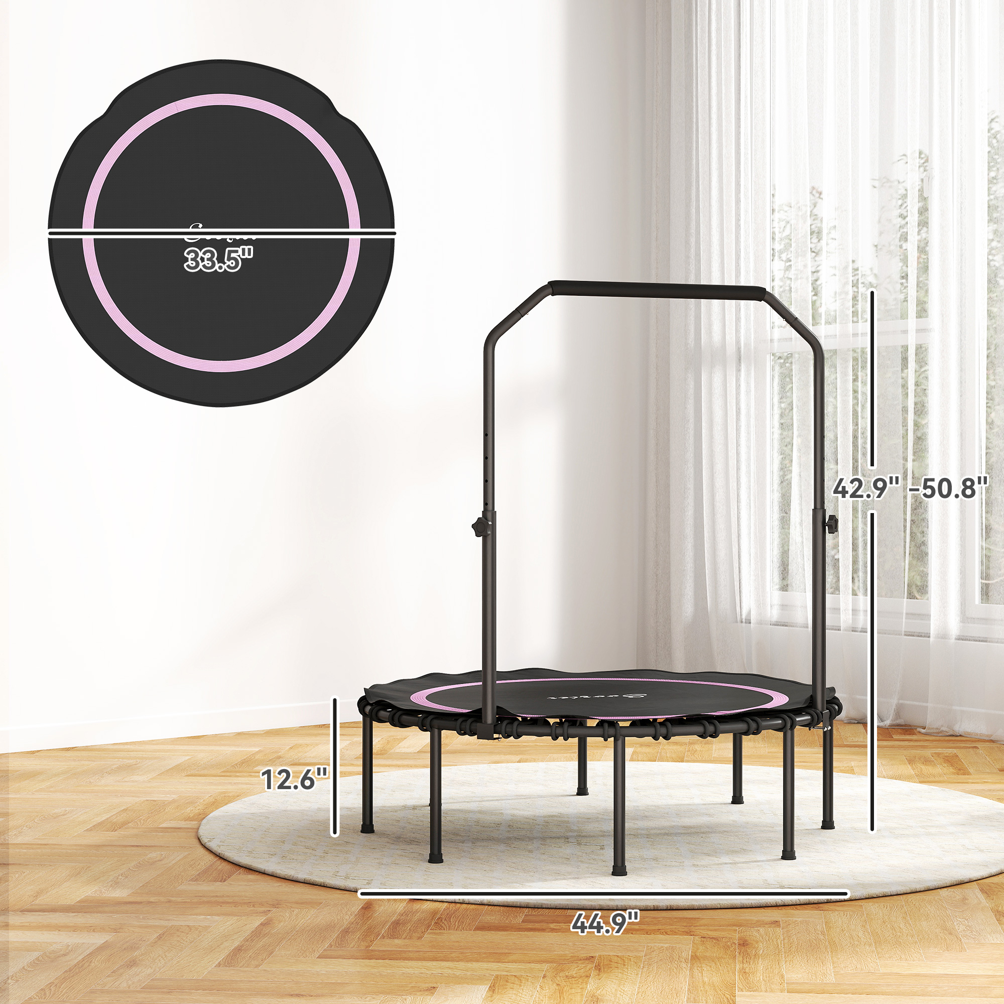 Fitness Trampoline with T-Bar  - Trampoline Mini Indoor review and price