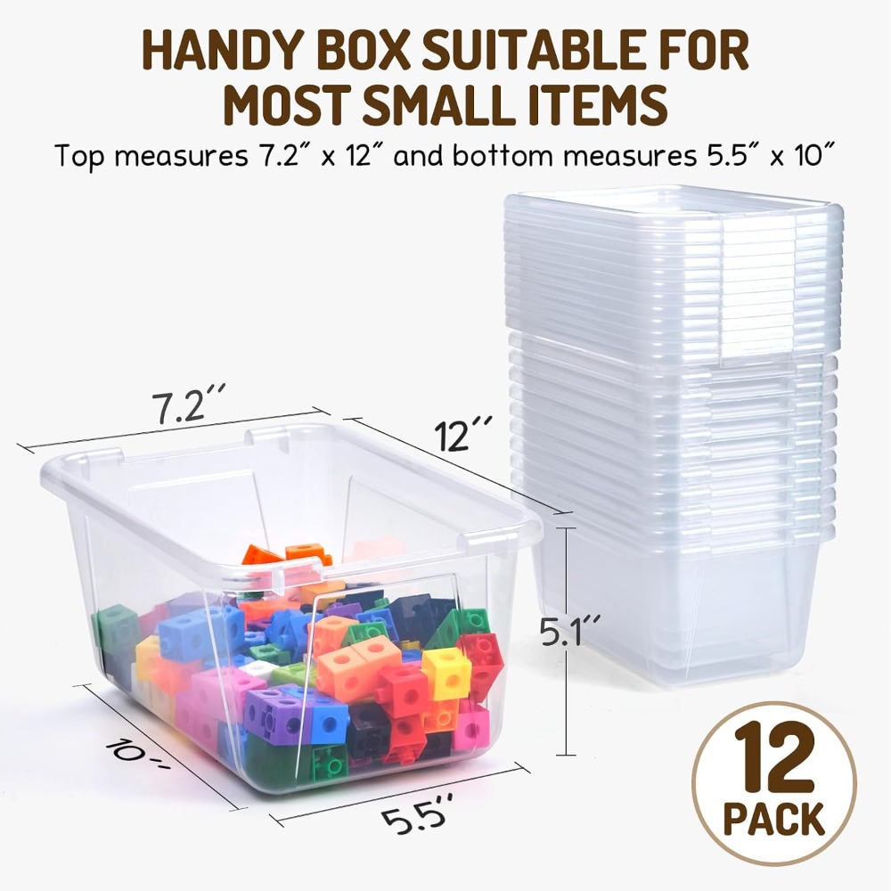 6 Quart Storage Bins with Lids - Kids Toys Blocks review and price