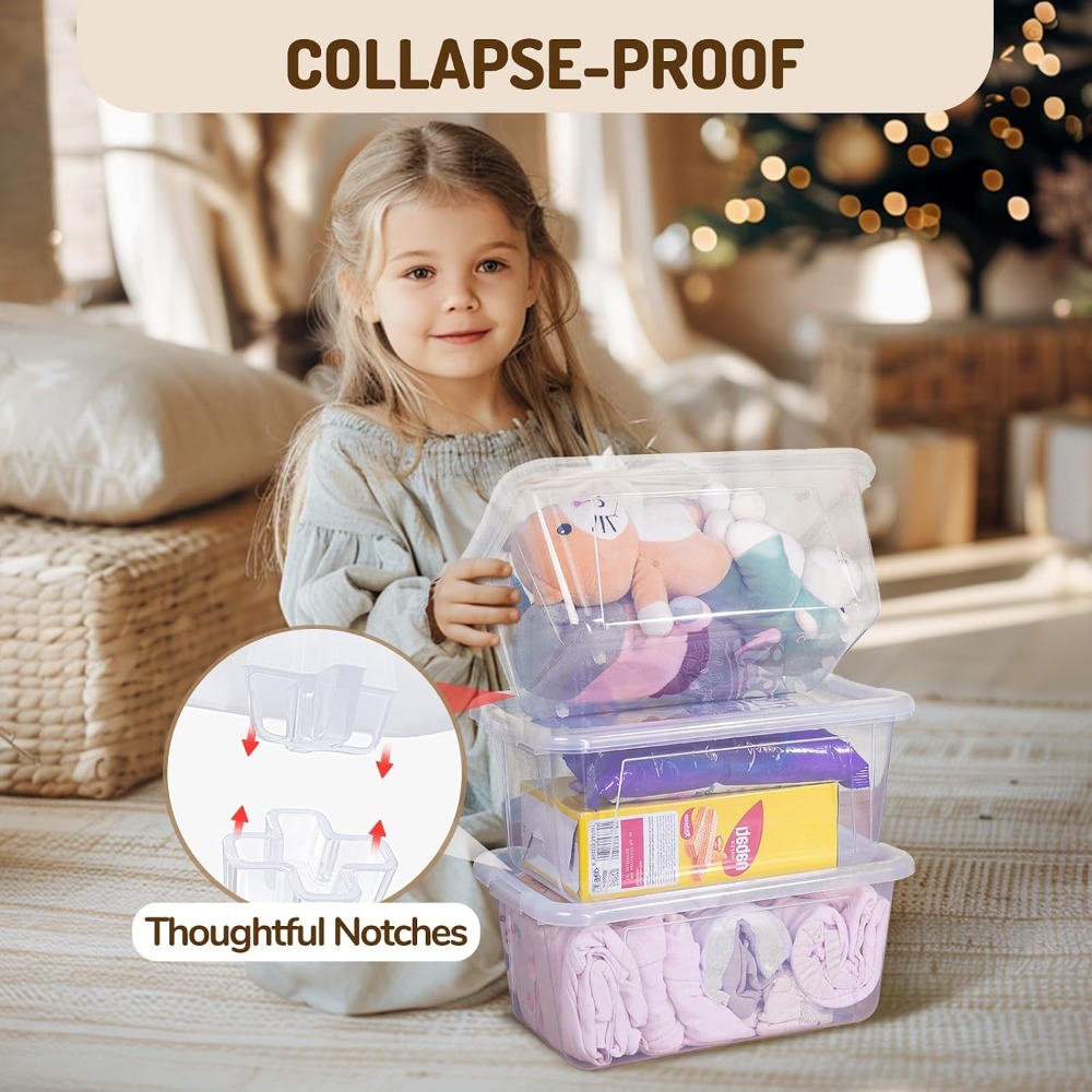 6 Quart Storage Bins with Lids - Kids Toys Blocks review and price