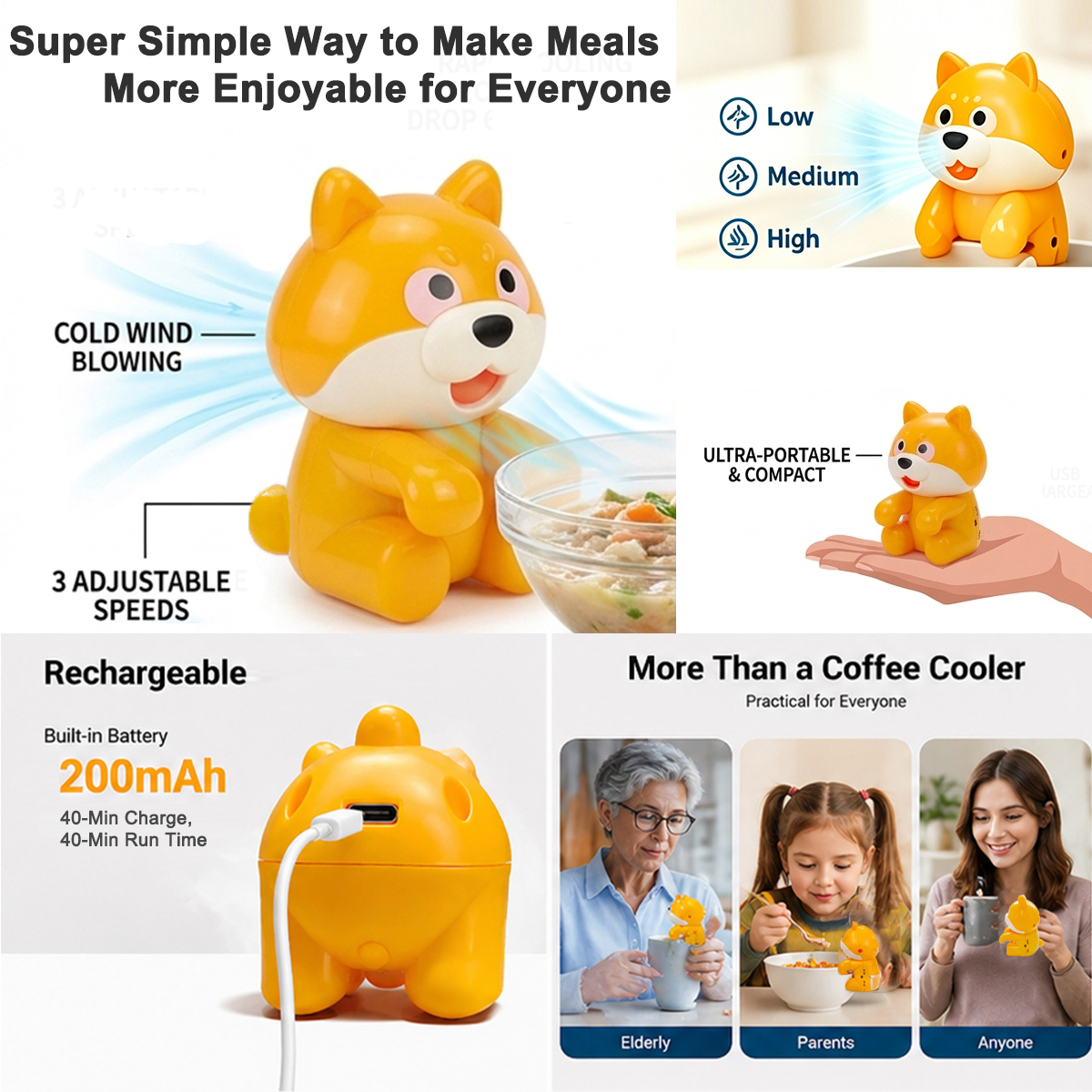 Cute Shiba Inu Food Cooling Fa - Kids Toys Kids Toys review and price